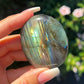 Flashy Labradorite Palm Stone