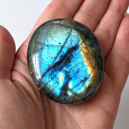 Flashy Labradorite Palm Stone