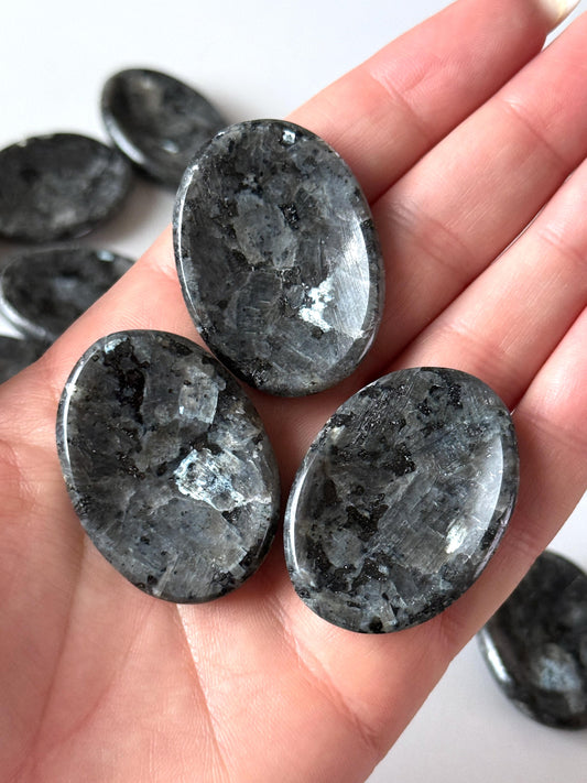 Flashy Larvikite Worry Stone