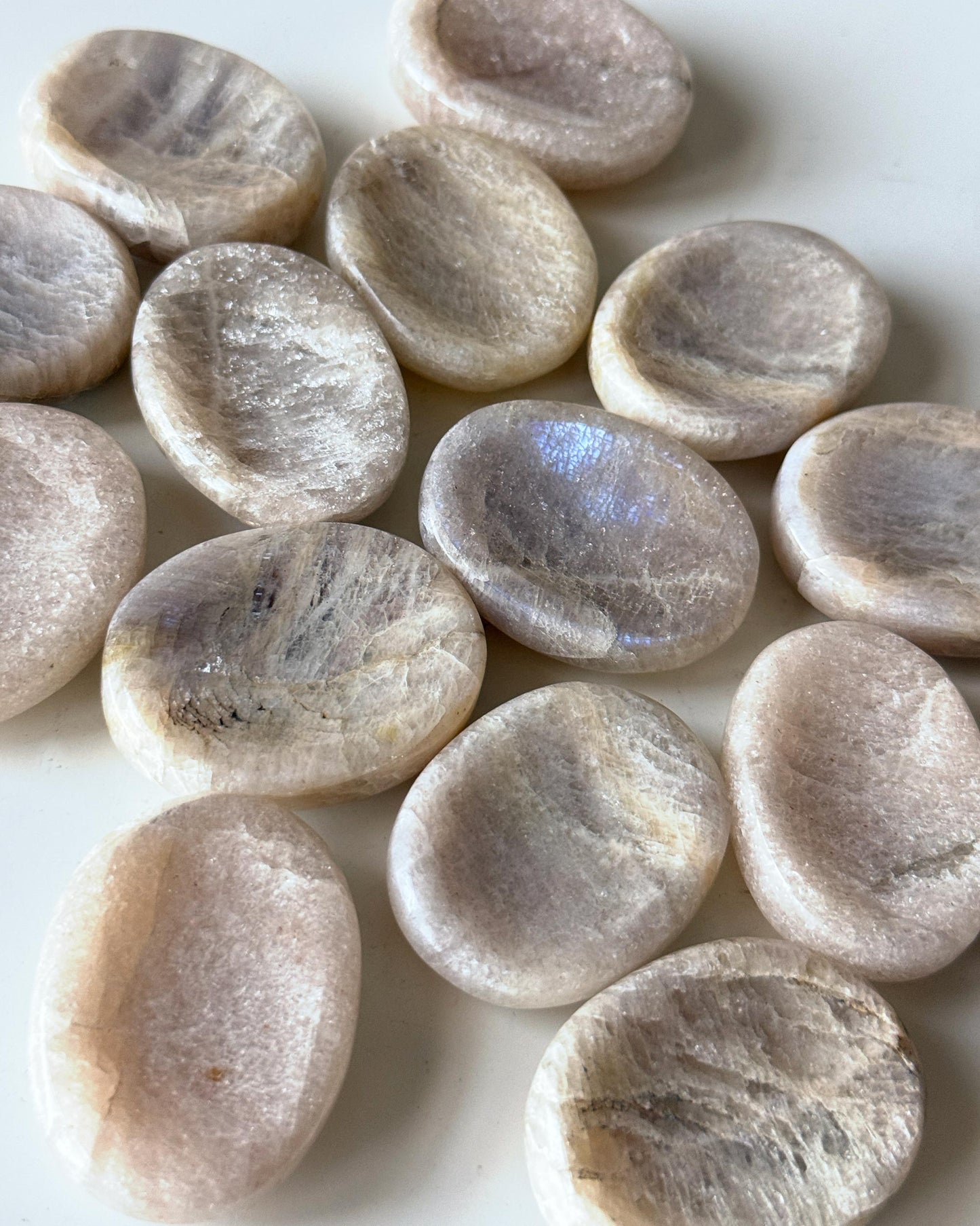 Flashy Moonstone Worry Stone