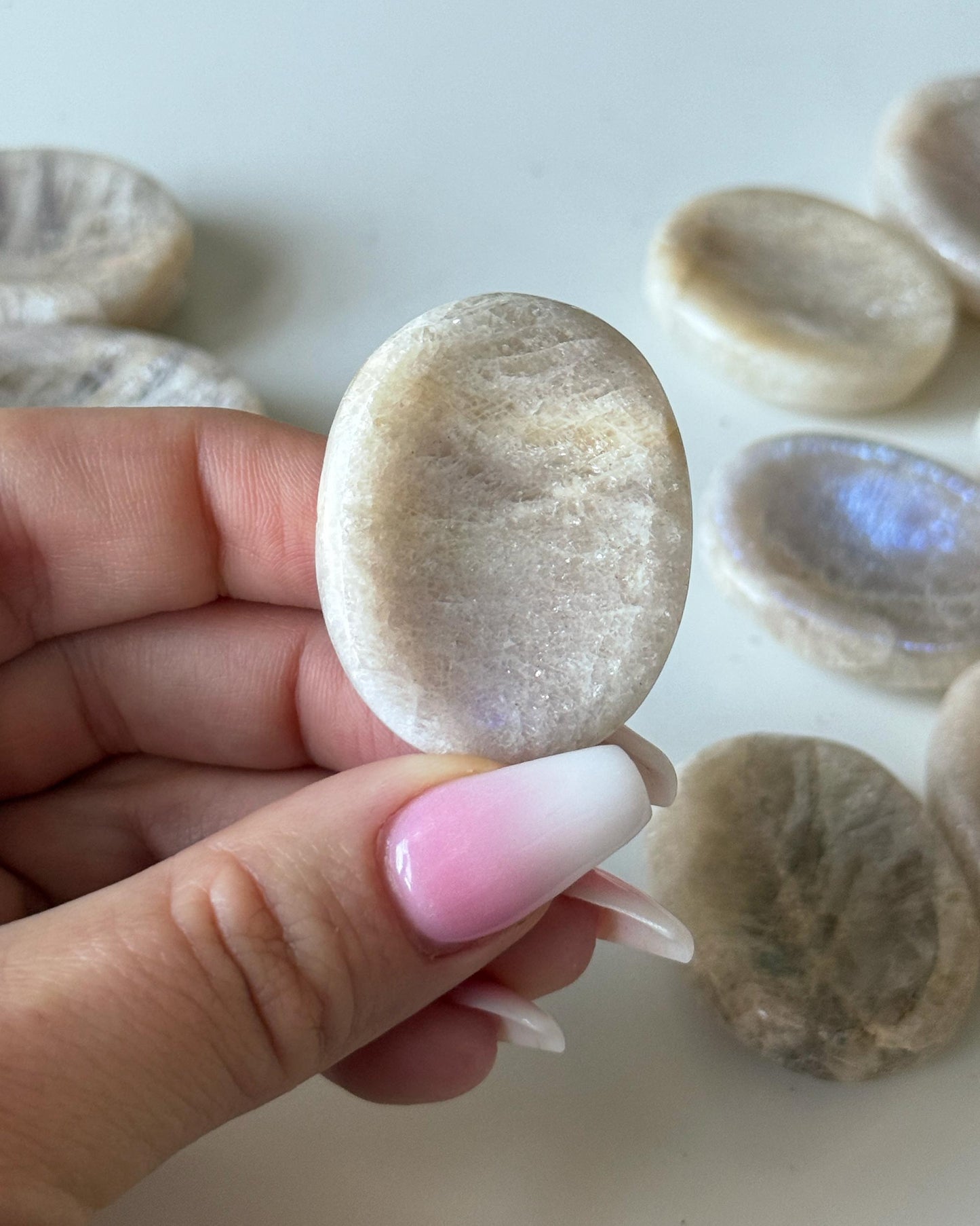 Flashy Moonstone Worry Stone