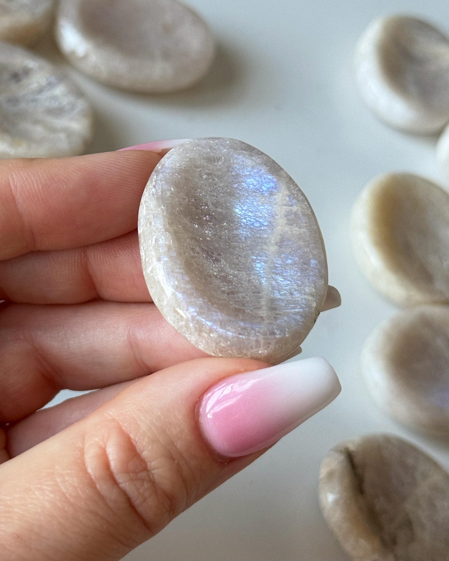 Flashy Moonstone Worry Stone