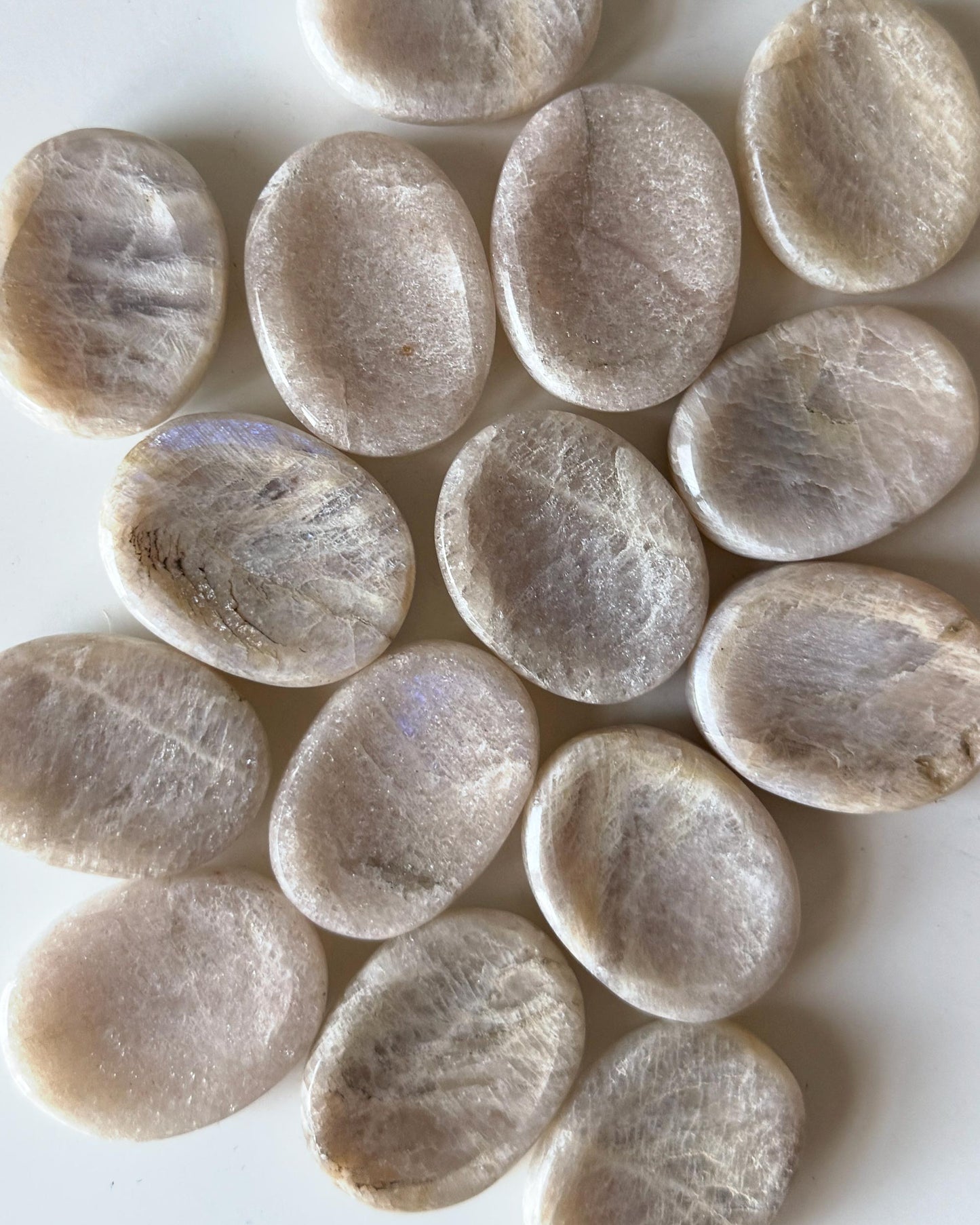 Flashy Moonstone Worry Stone