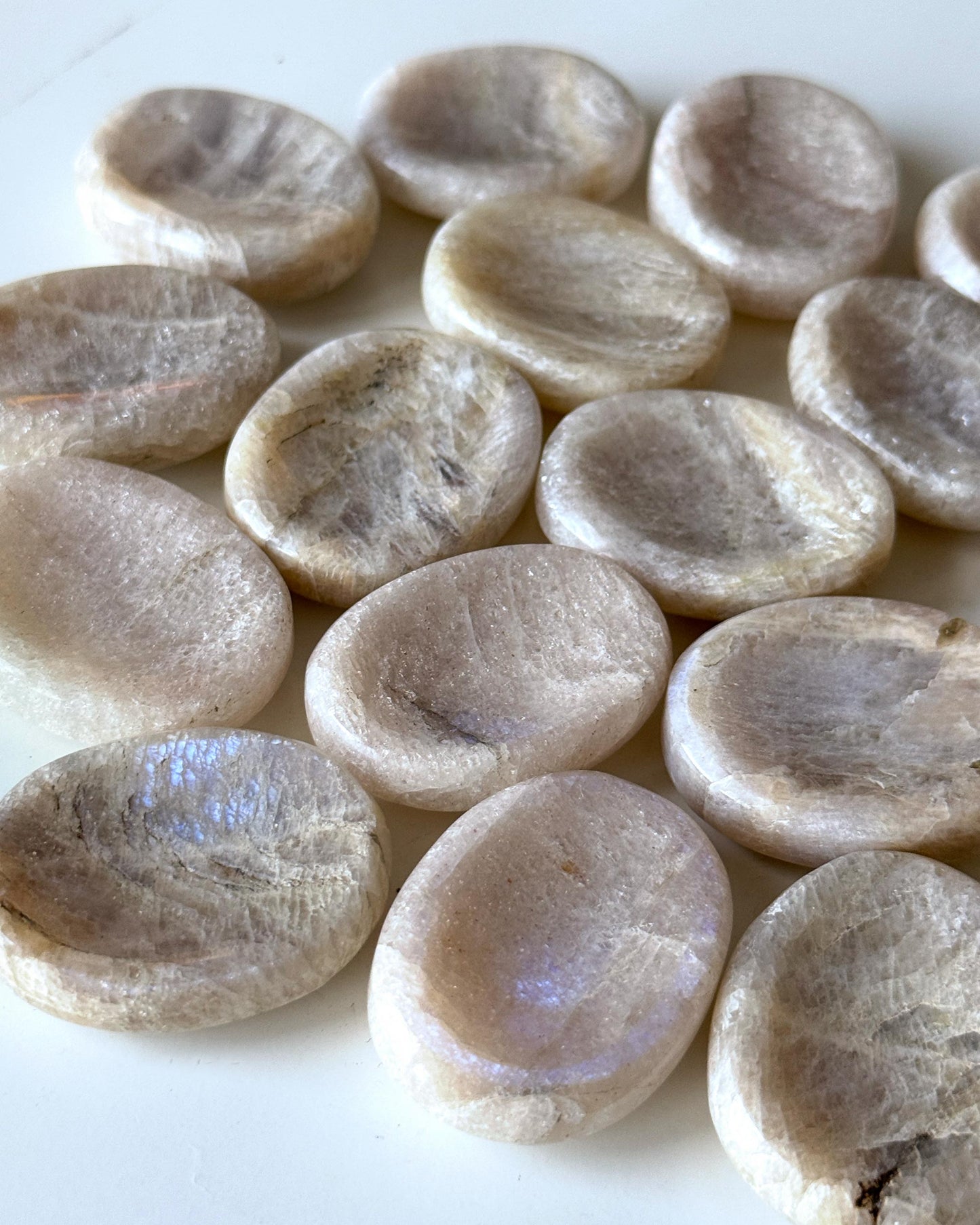 Flashy Moonstone Worry Stone