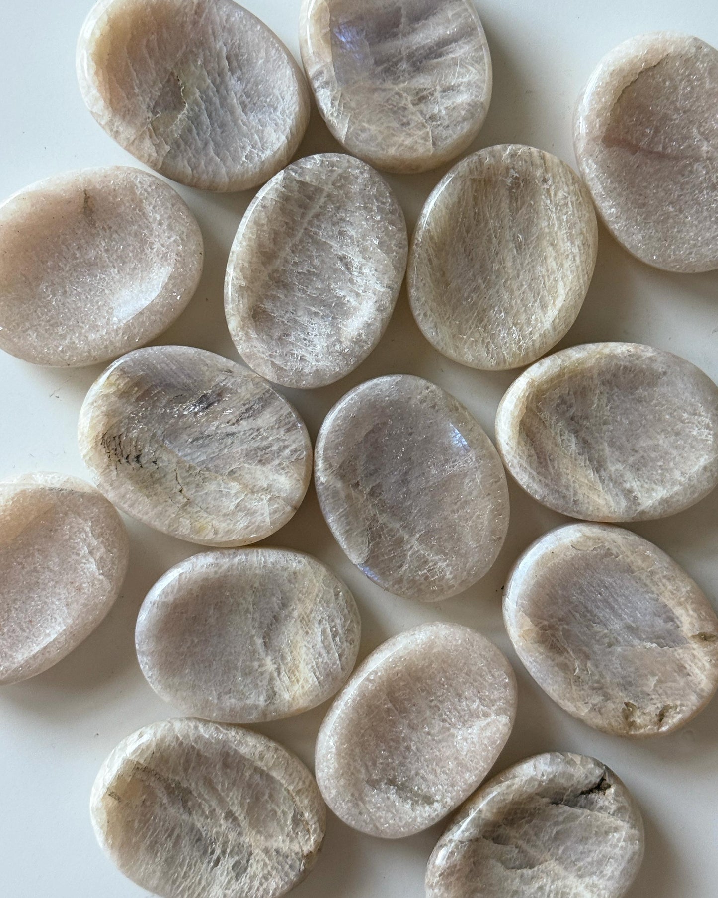 Flashy Moonstone Worry Stone