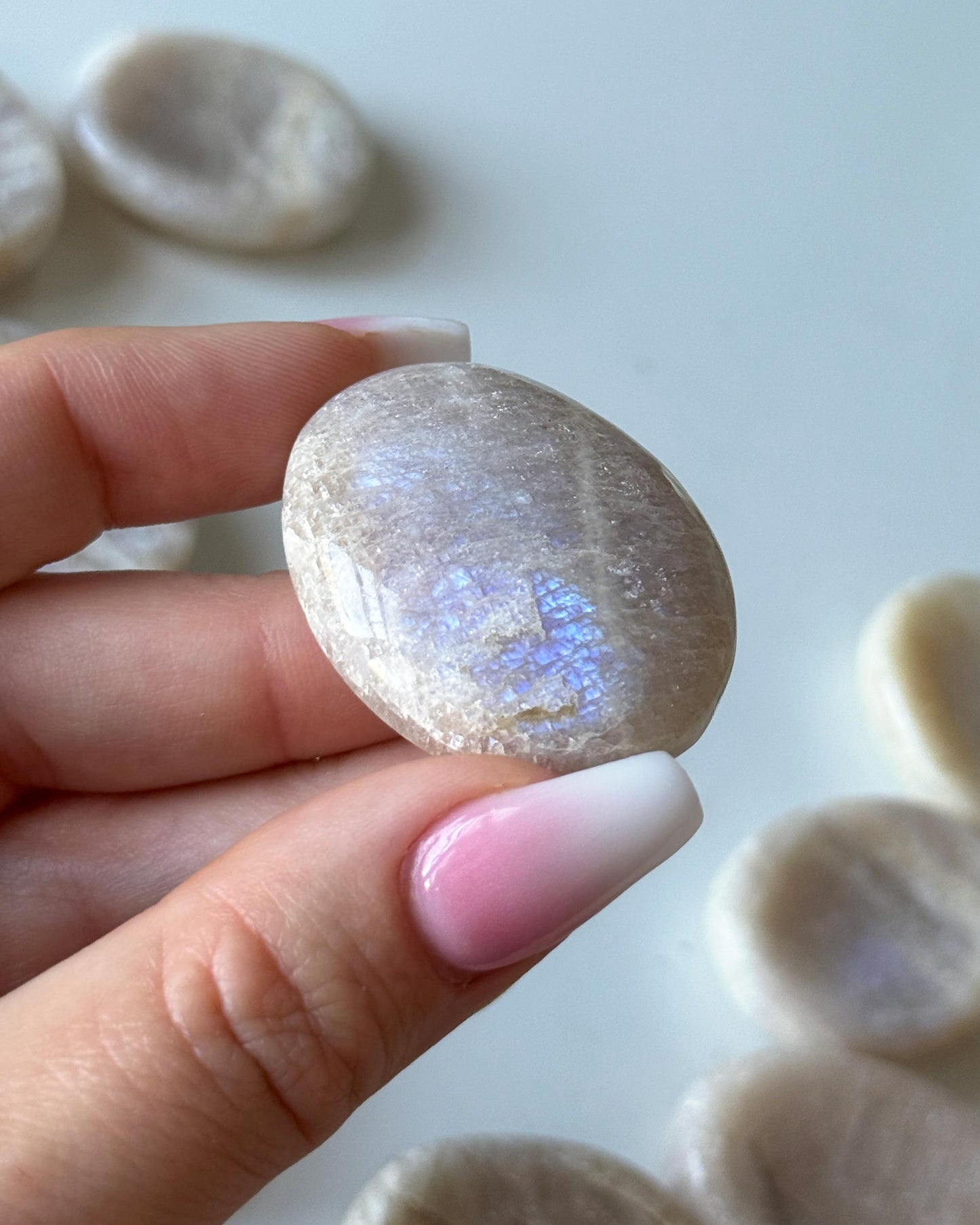 Flashy Moonstone Worry Stone