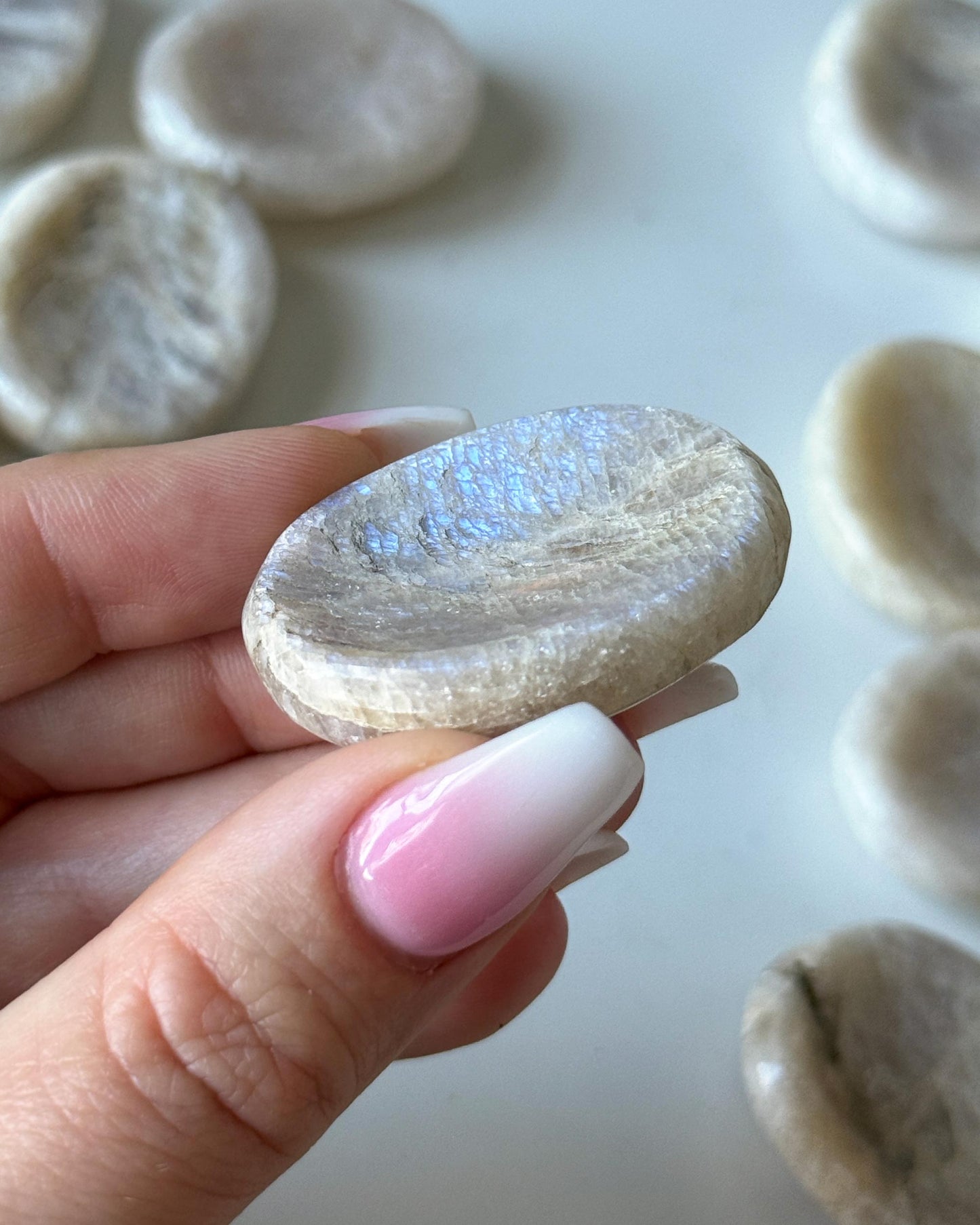 Flashy Moonstone Worry Stone