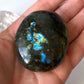 Flashy Labradorite Palm Stone