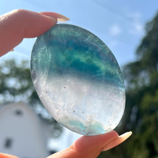 Fluorite Palm Stone