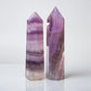 Purple Gray Fluorite Tower