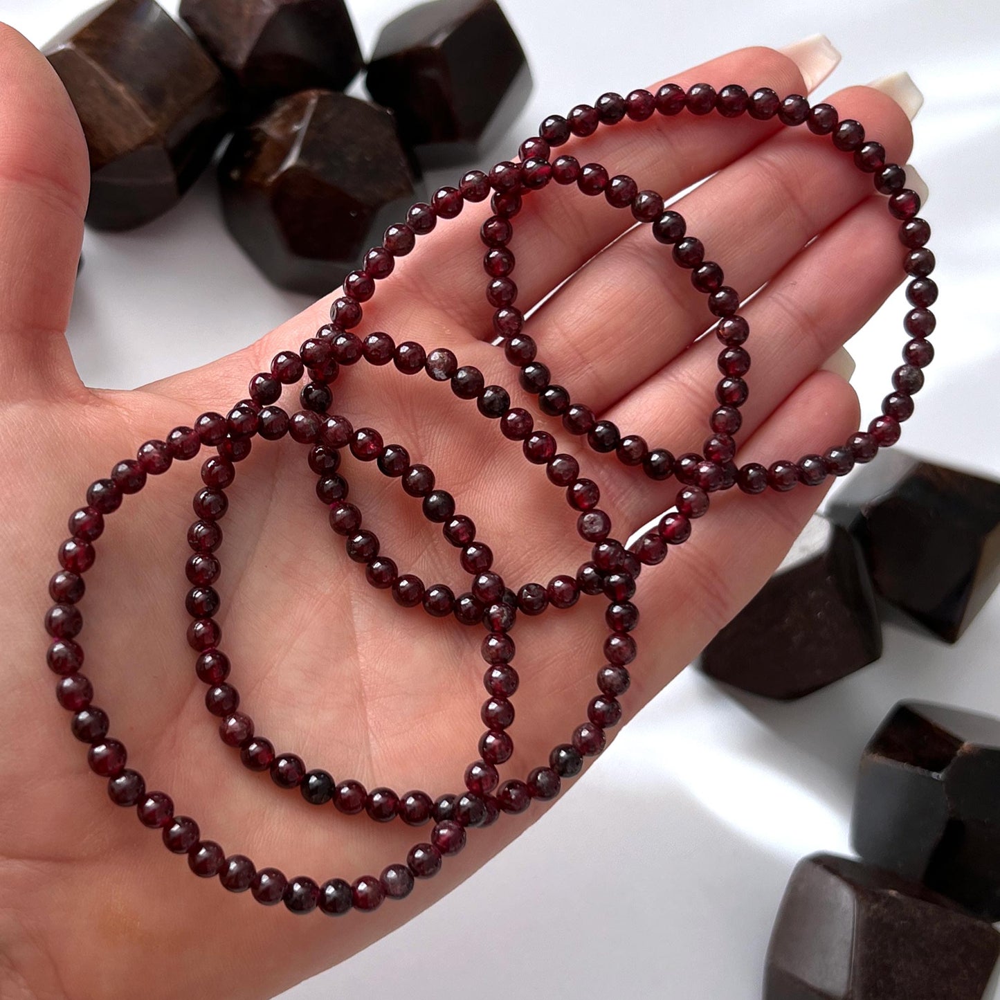 Garnet Bracelet 4mm