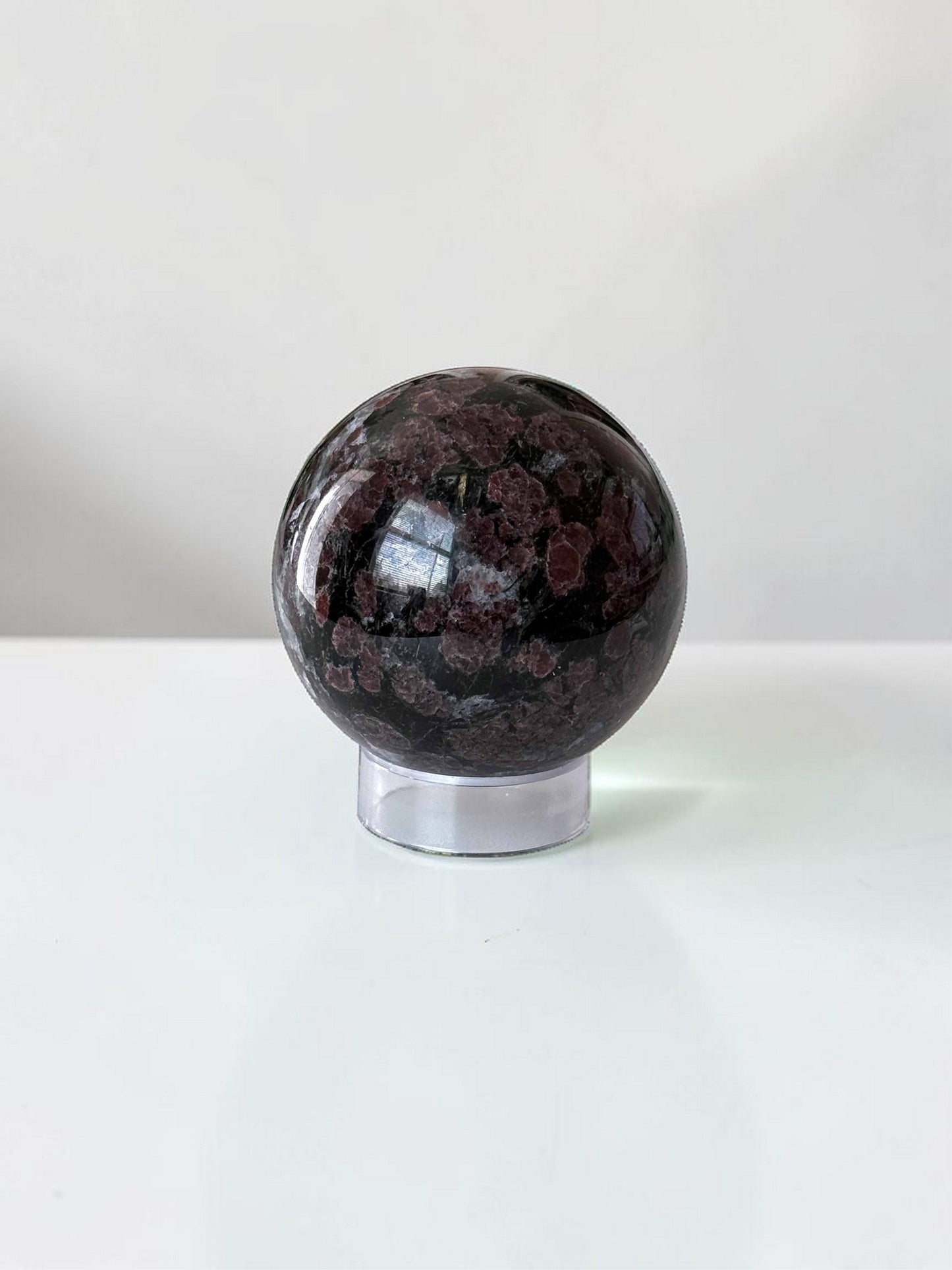 Garnet in Astrophyllite Spheres 60mm