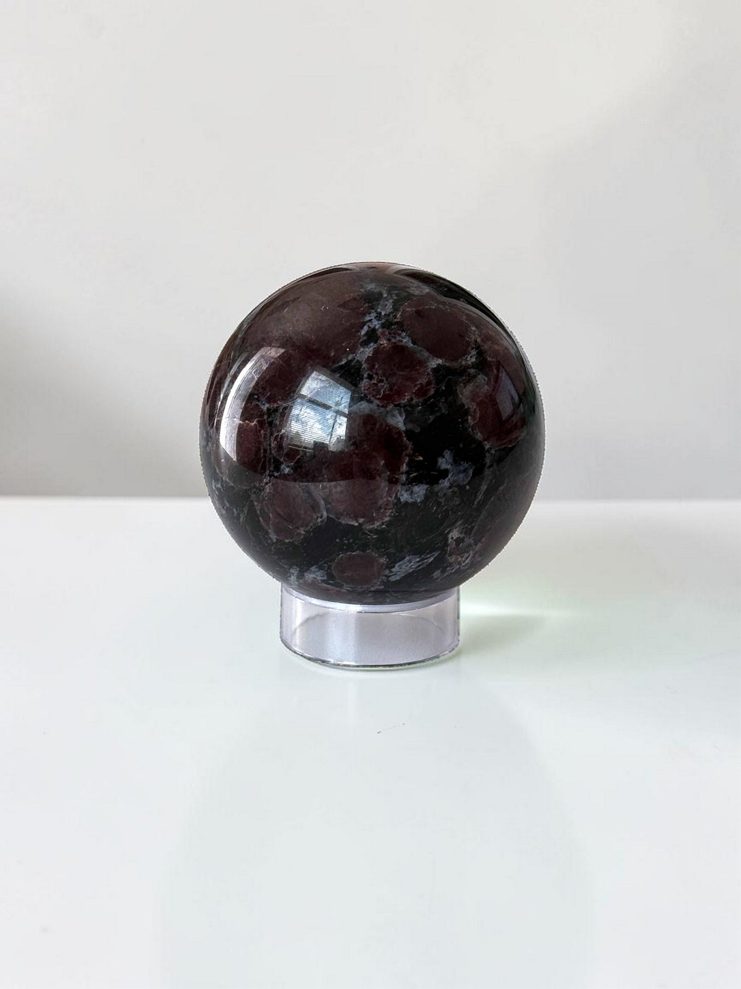 Garnet in Astrophyllite Spheres 60mm