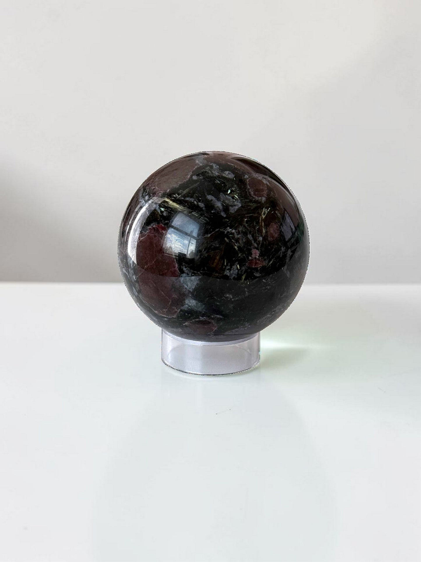 Garnet in Astrophyllite Spheres 60mm