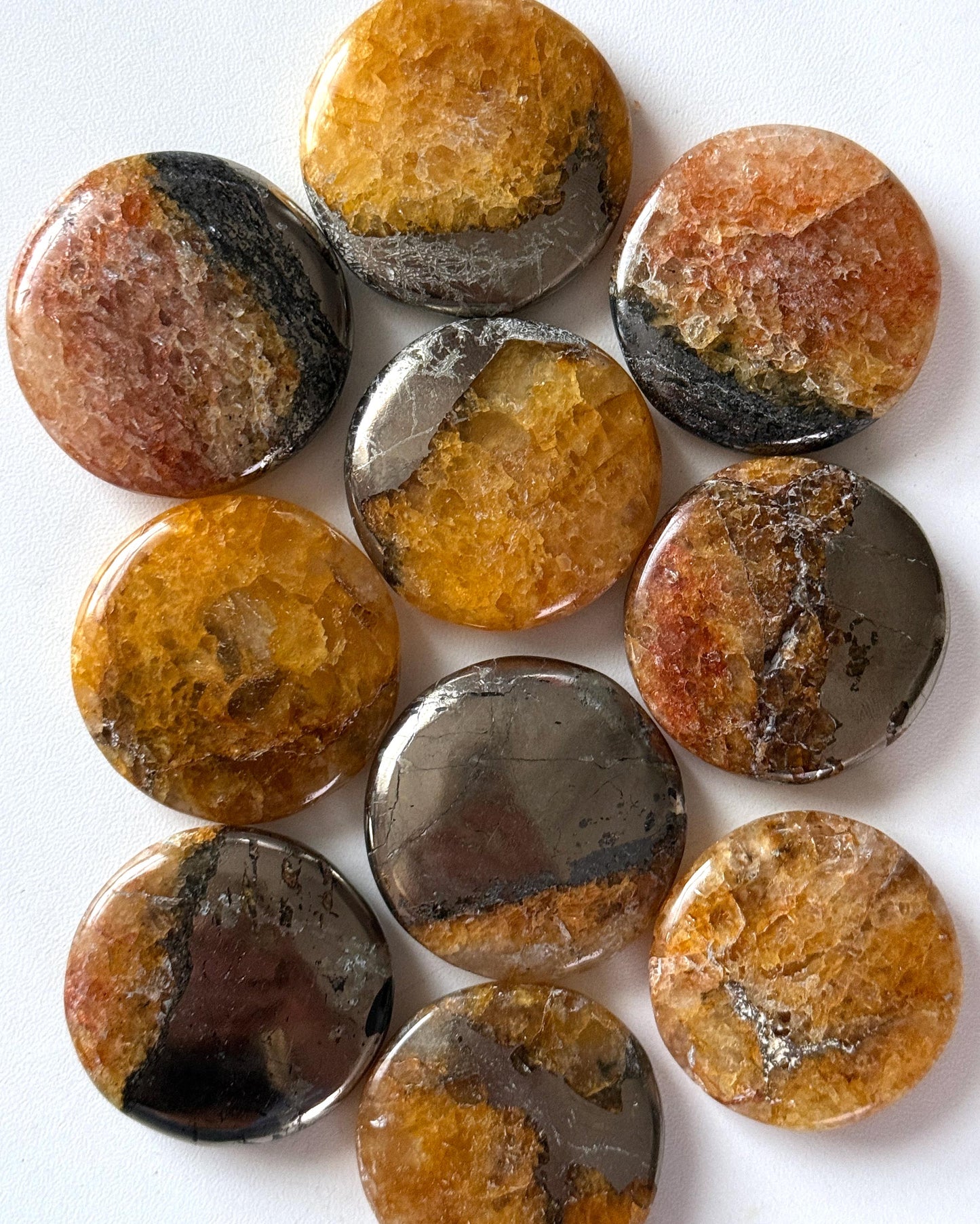 Golden Healer Pyrite Round Palm Stone