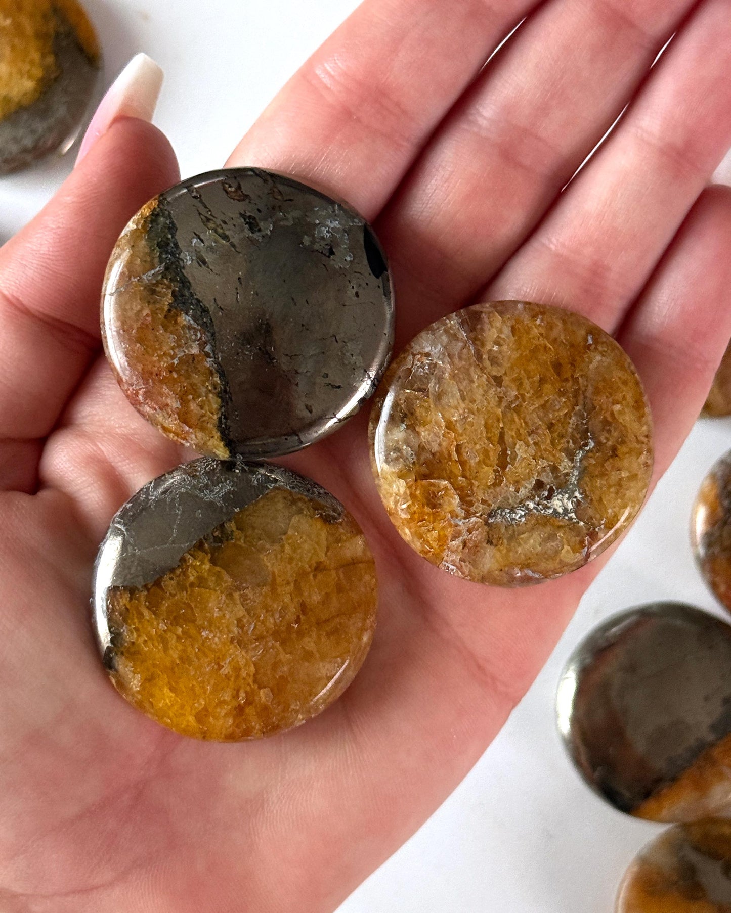 Golden Healer Pyrite Round Palm Stone