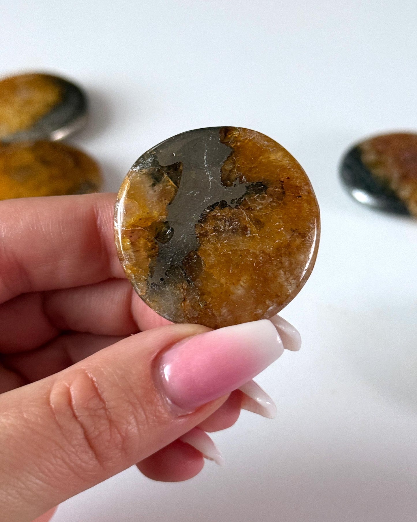 Golden Healer Pyrite Round Palm Stone