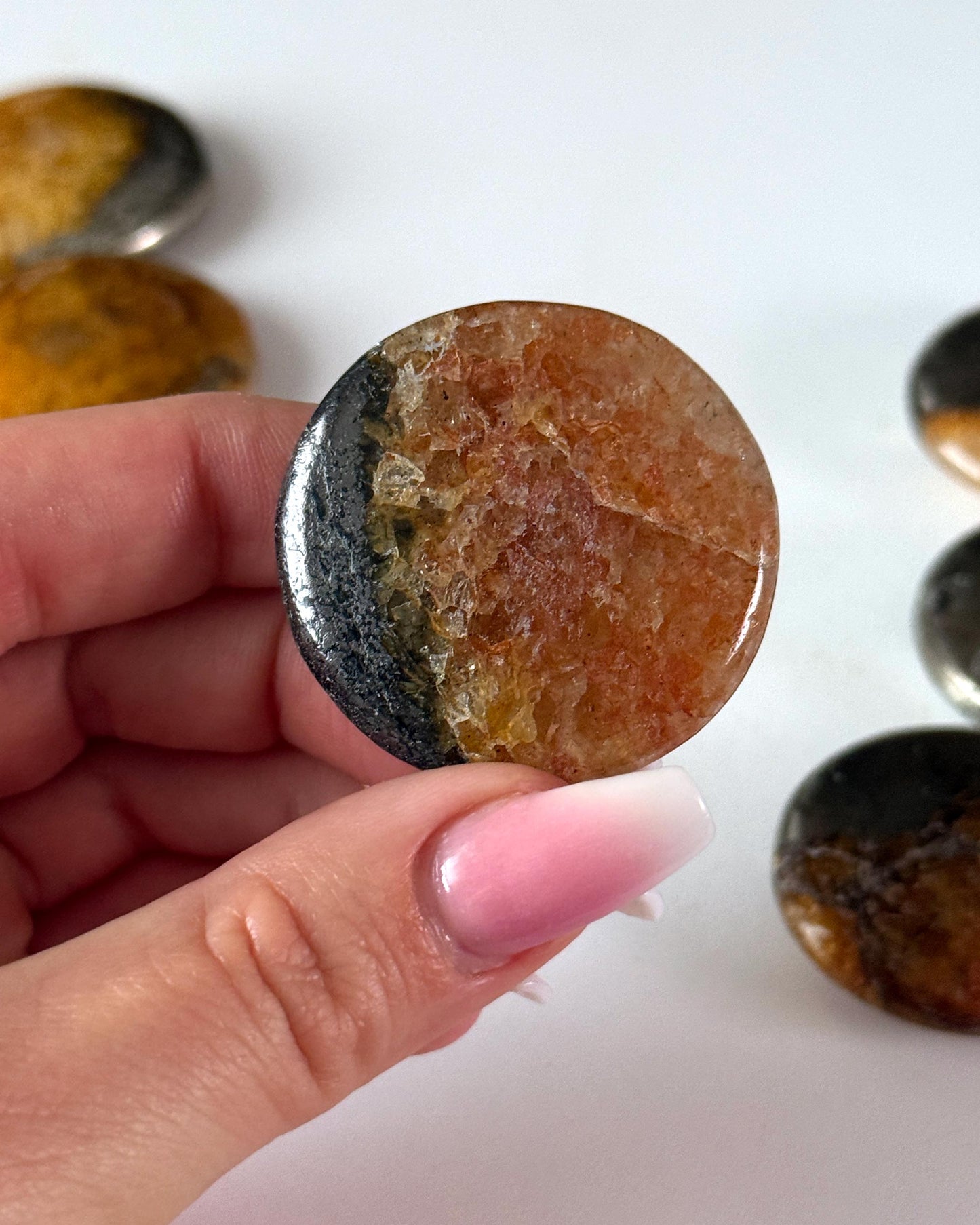 Golden Healer Pyrite Round Palm Stone
