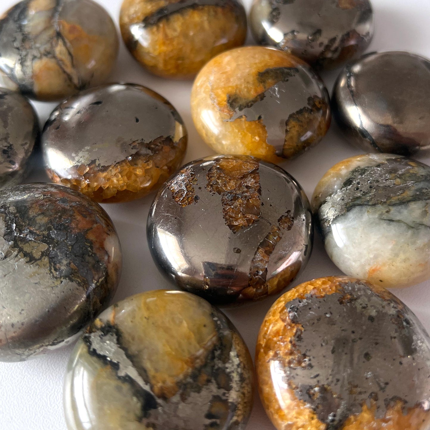 Golden Healer Pyrite Round Palm Stone