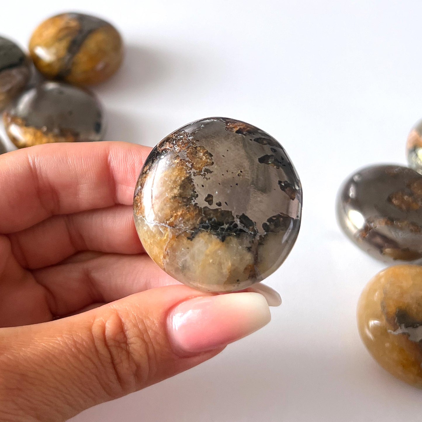 Golden Healer Pyrite Round Palm Stone