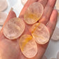 Rose Quartz Golden Healer Worry Stone