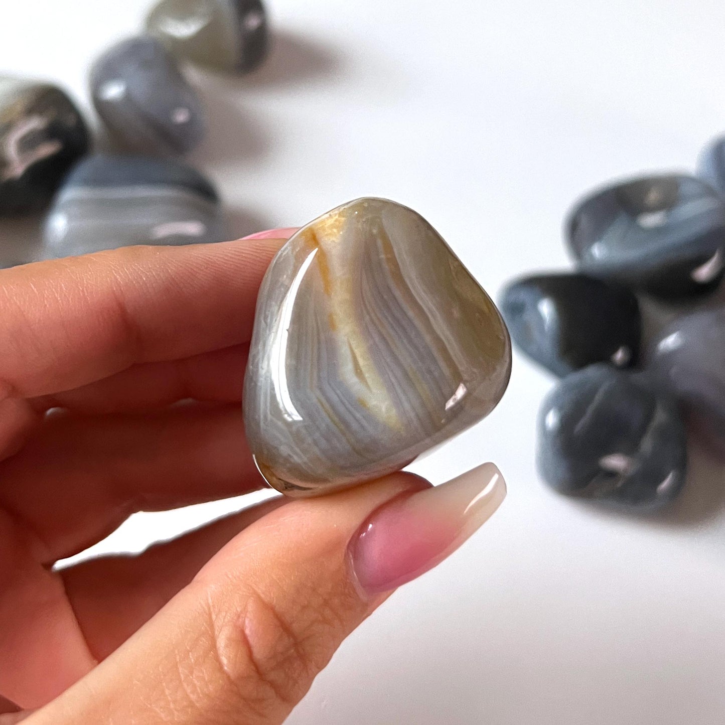 Banded Agate Large Tumbled