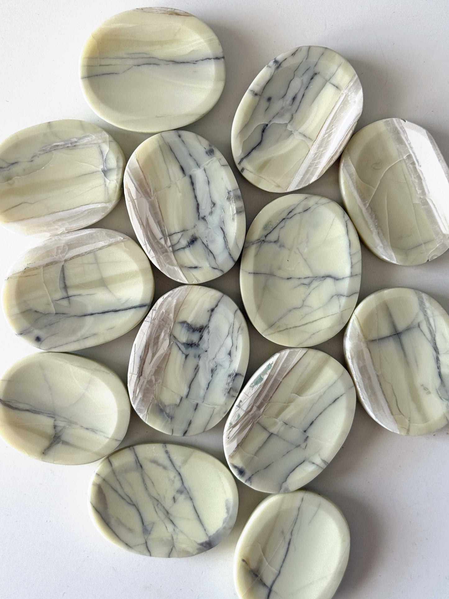 Chunky Gray Serpentine Worry Stone