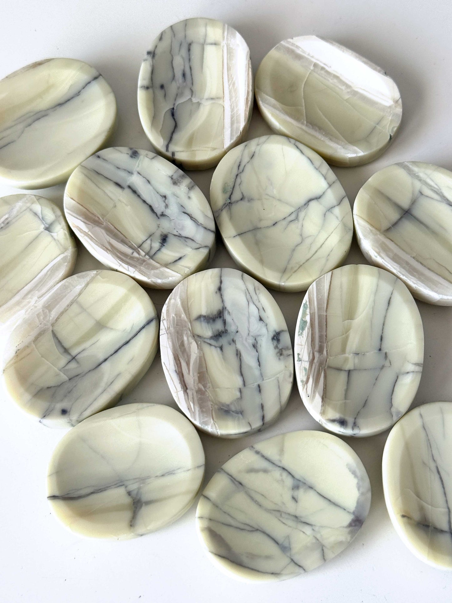 Chunky Gray Serpentine Worry Stone