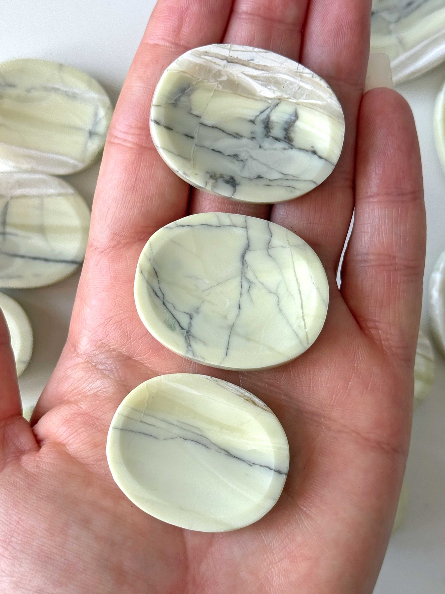 Chunky Gray Serpentine Worry Stone
