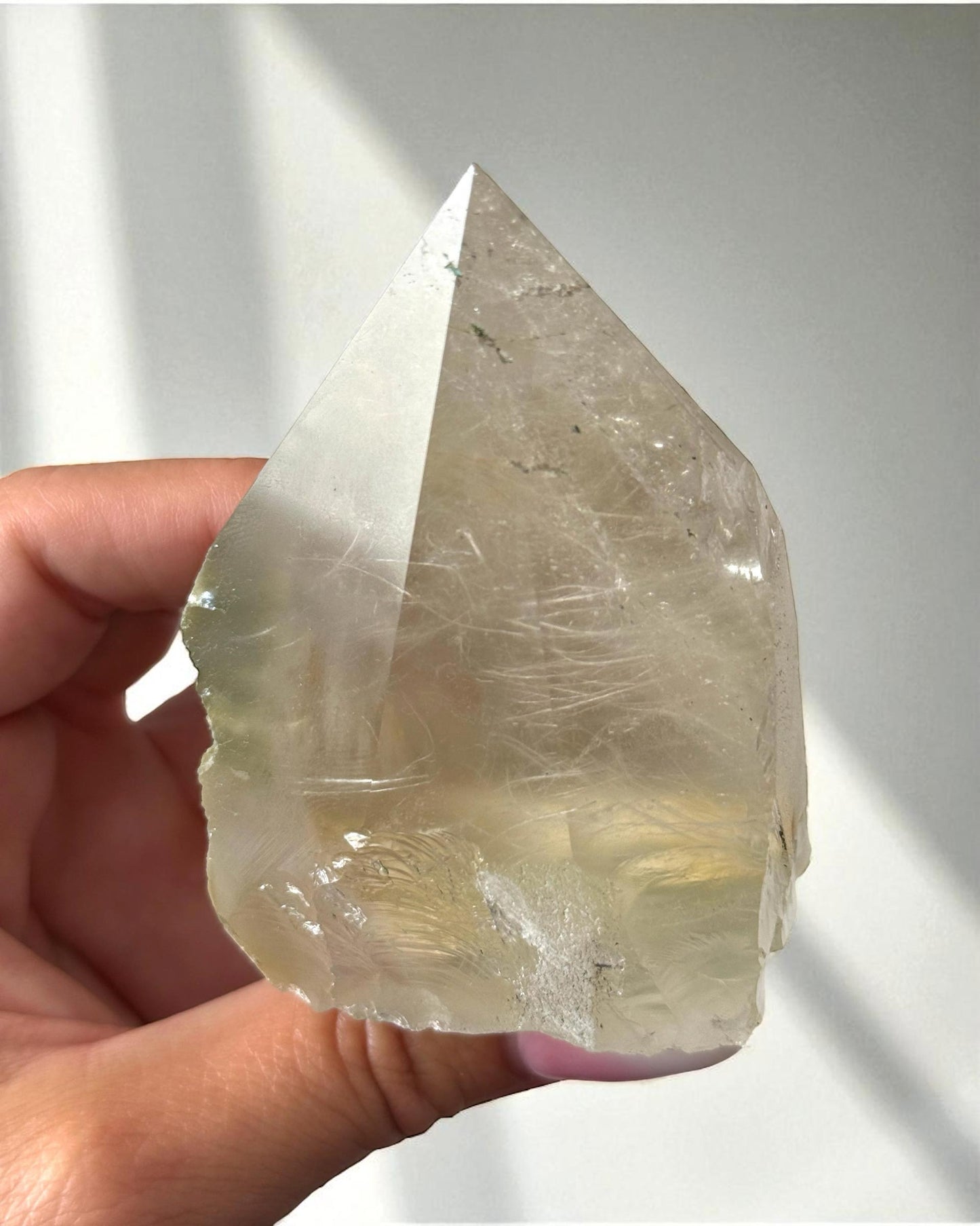 Green Chlorite Quartz Top Polished Point