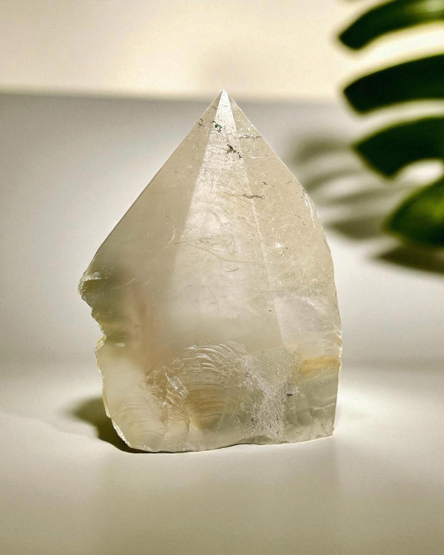 Green Chlorite Quartz Top Polished Point