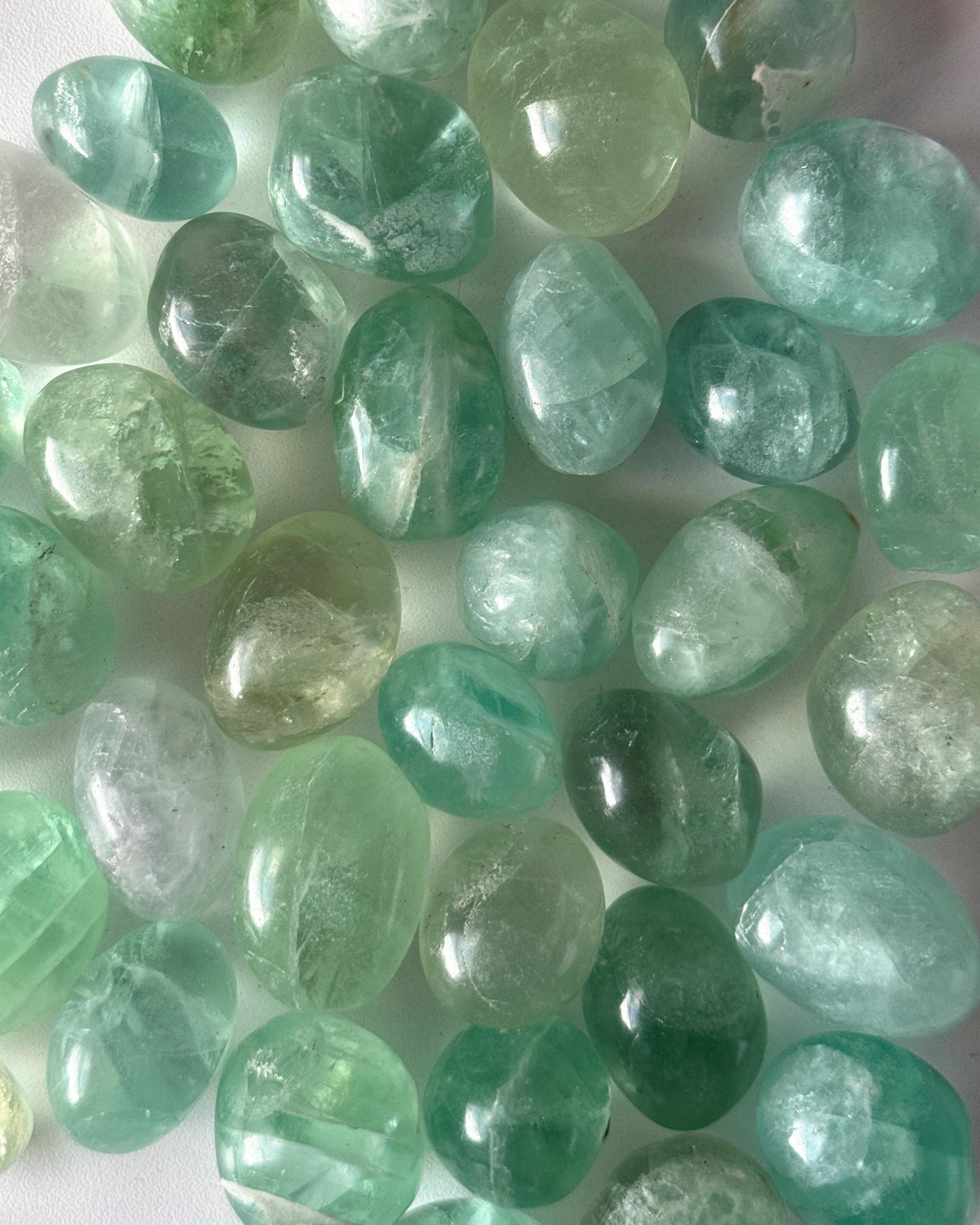 Green Fluorite Tumbled Stone