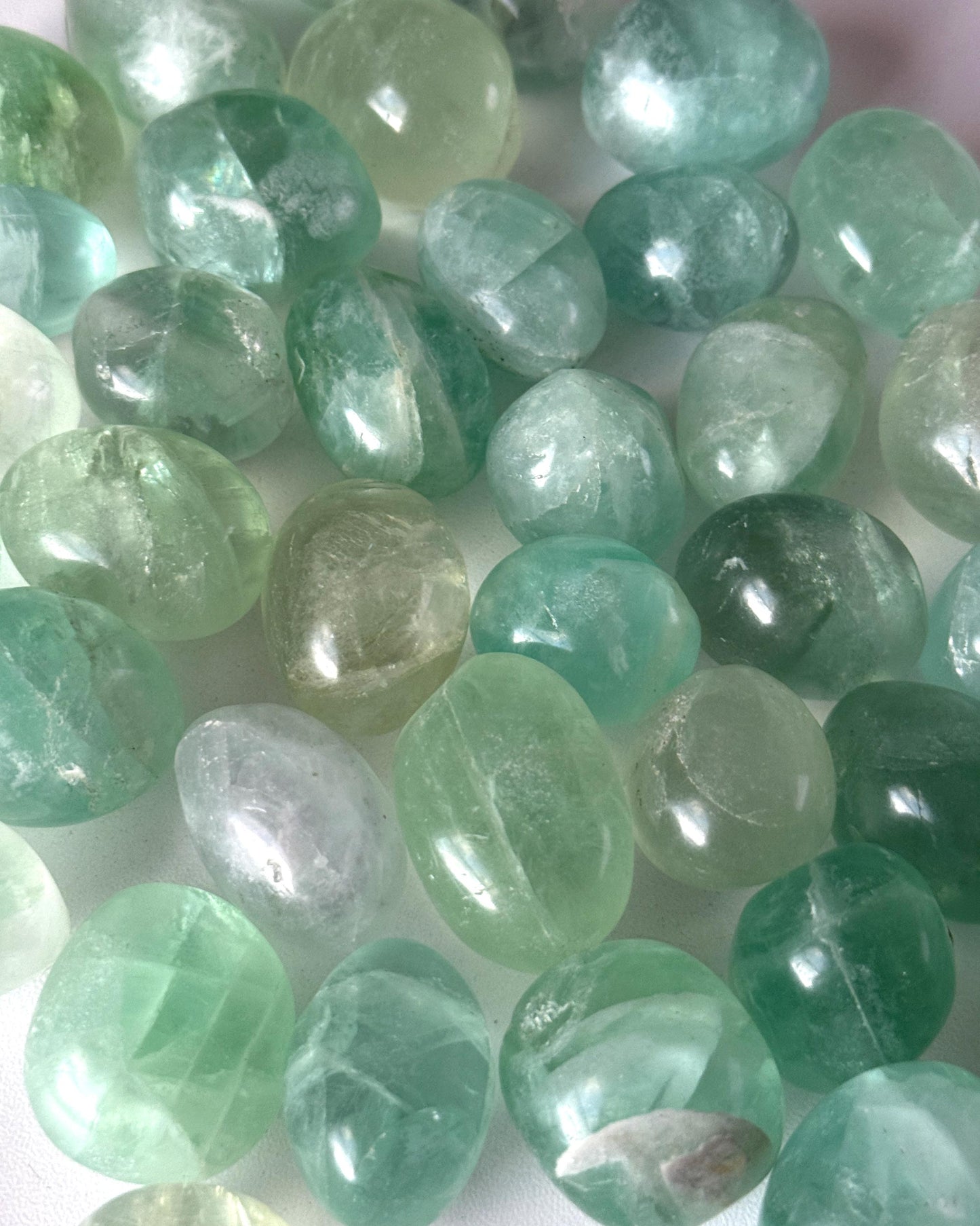 Green Fluorite Tumbled Stone