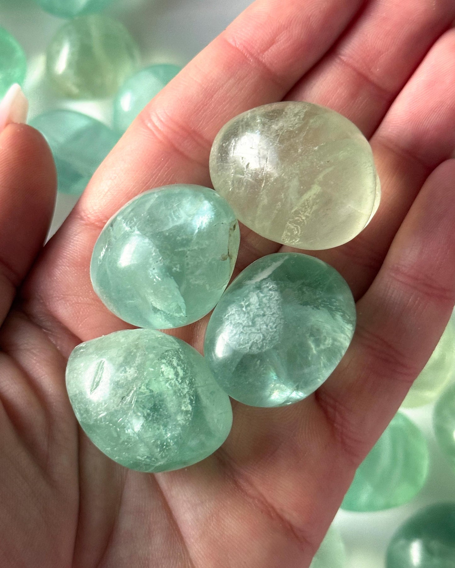Green Fluorite Tumbled Stone