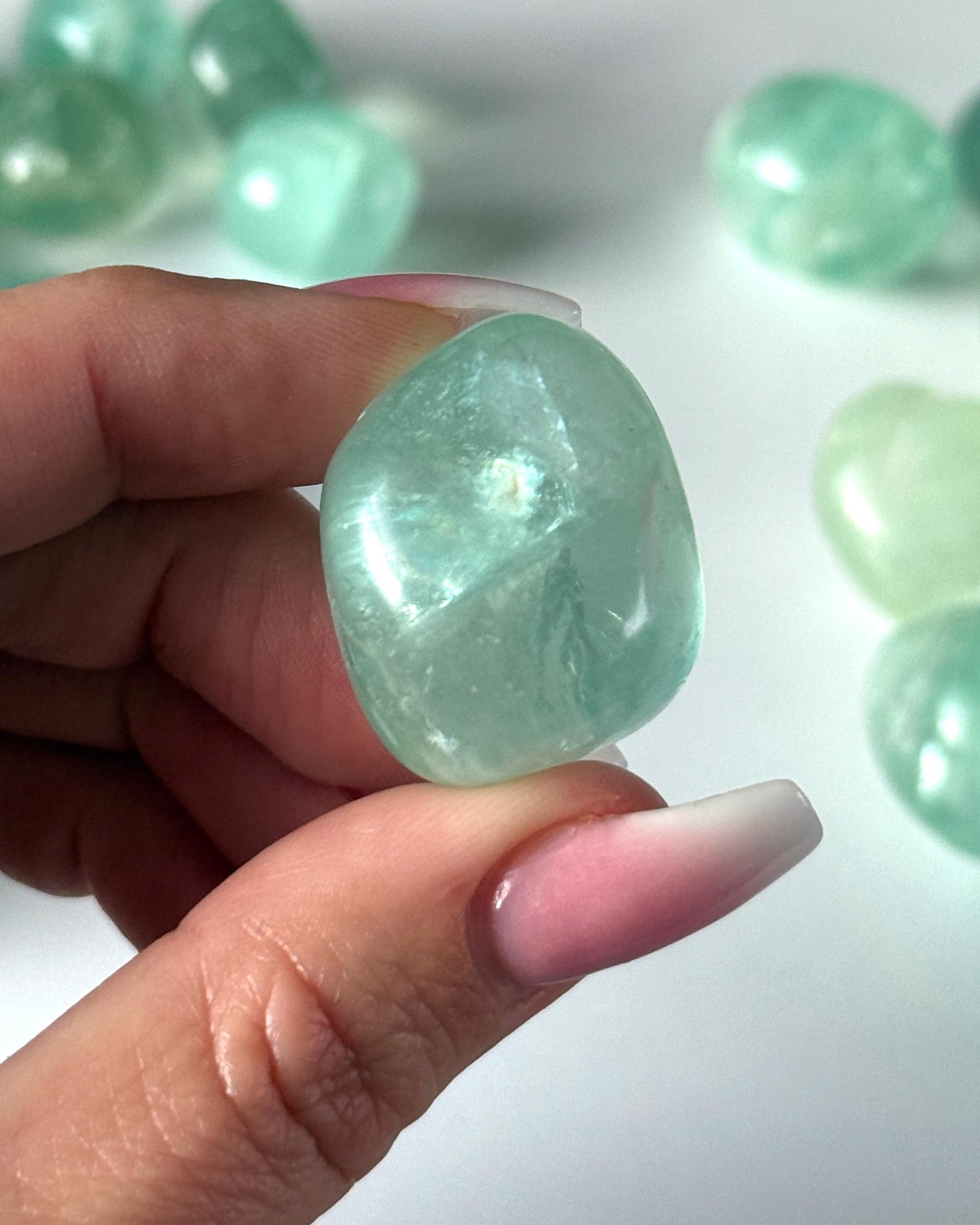 Green Fluorite Tumbled Stone