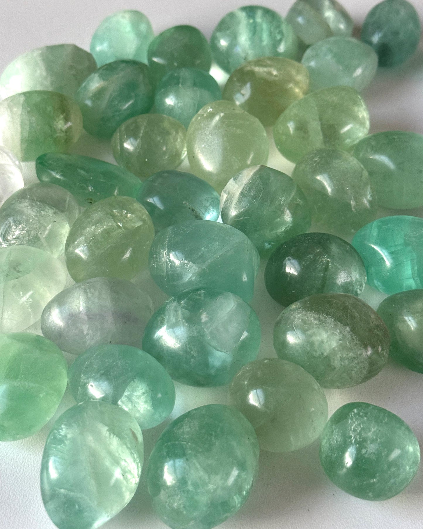 Green Fluorite Tumbled Stone