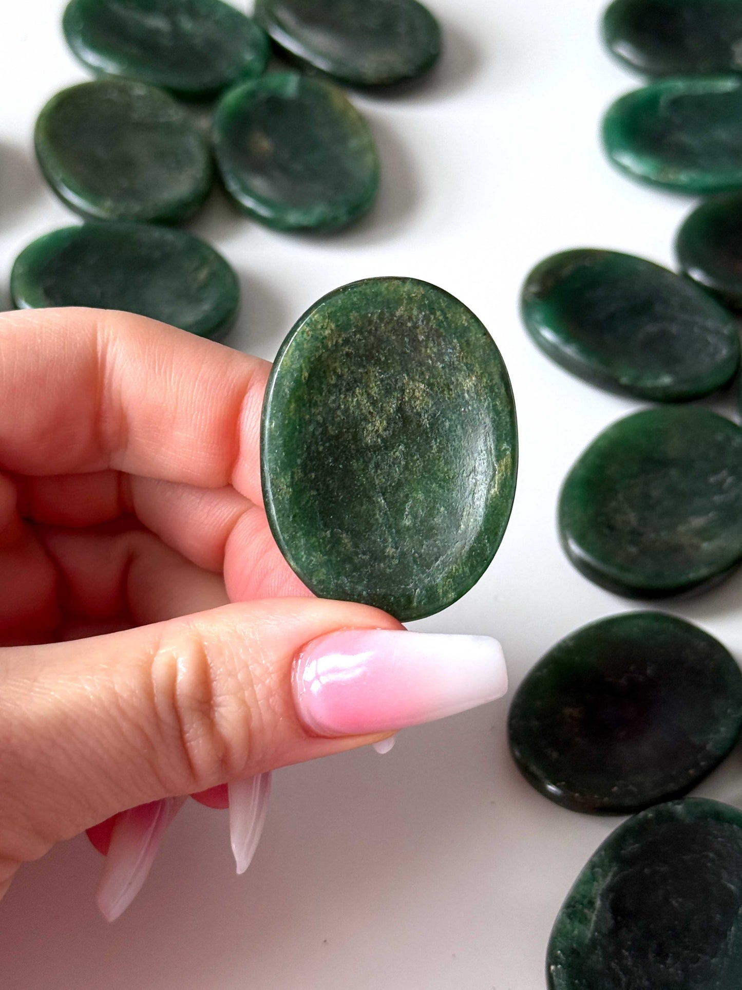 Green Fuchsite Worry Stone