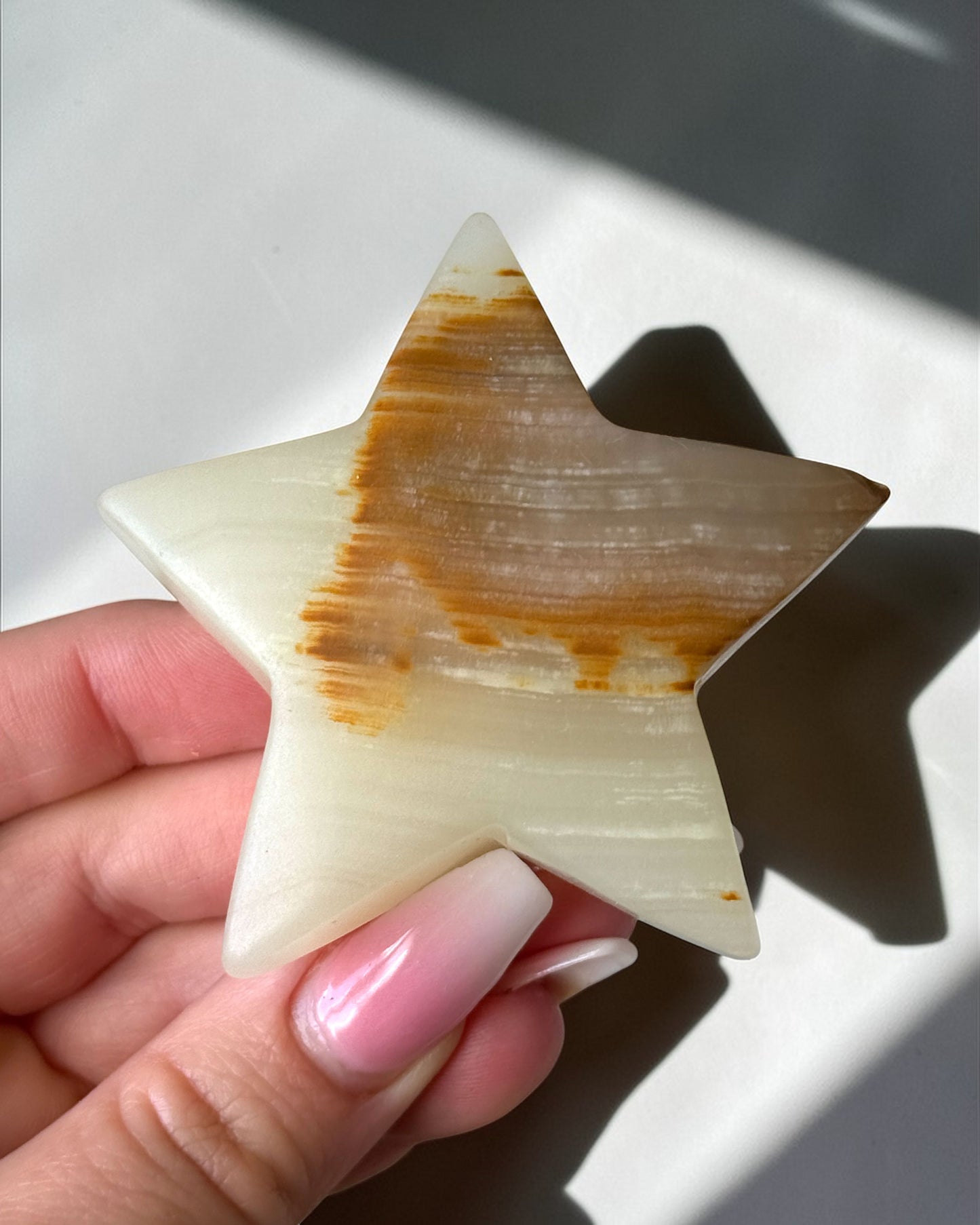 Green Onyx Star Carving