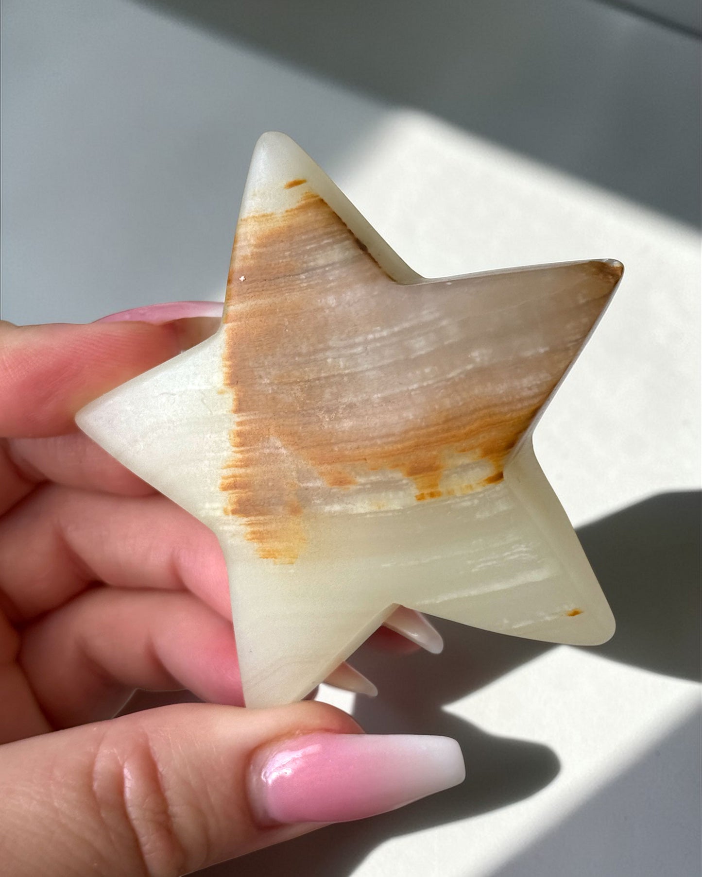 Green Onyx Star Carving