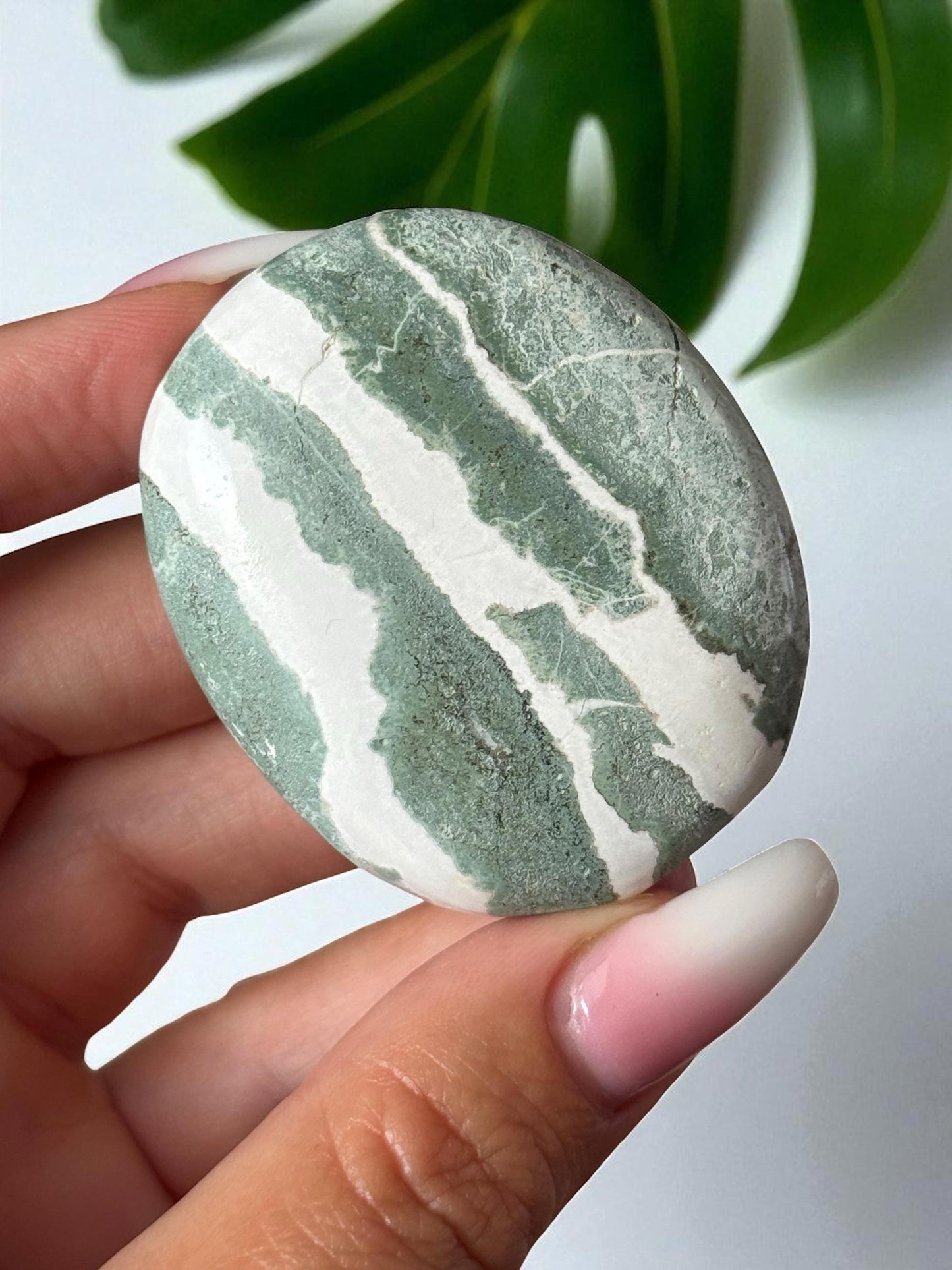Green Sardonyx Palm Stone