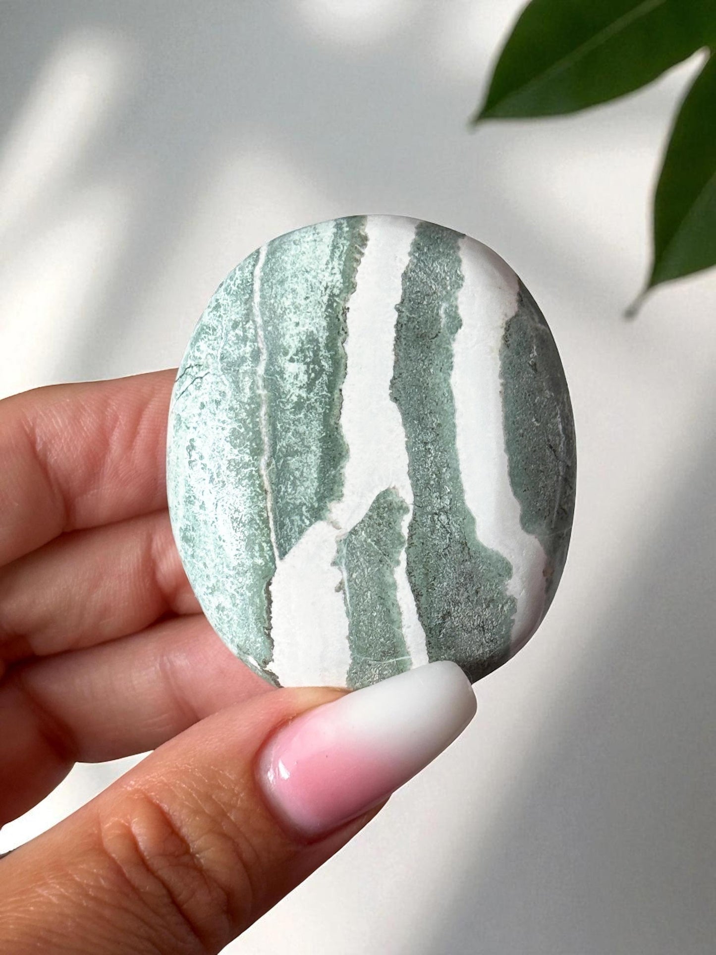 Green Sardonyx Palm Stone