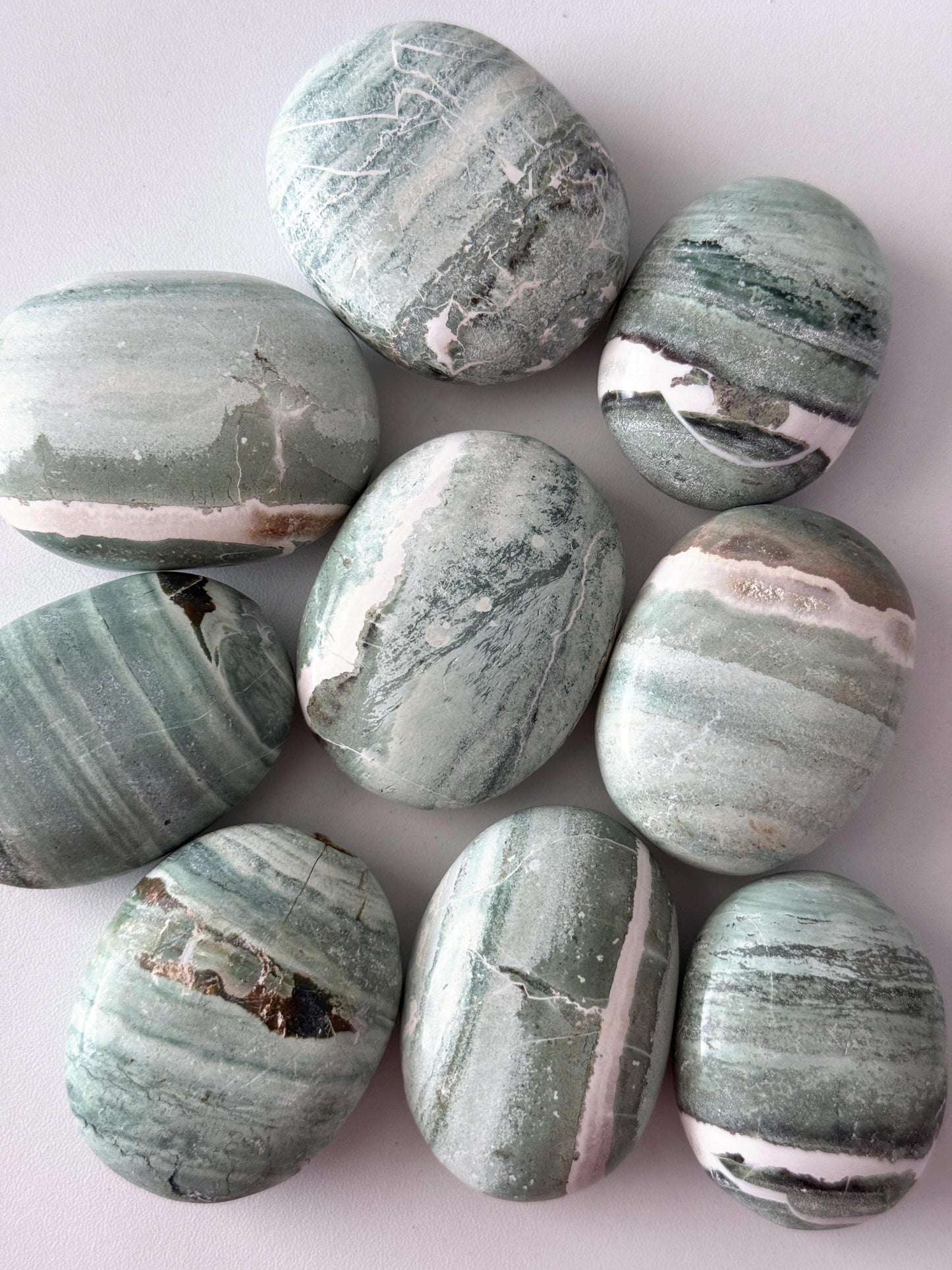 Green Sardonyx Palm Stone