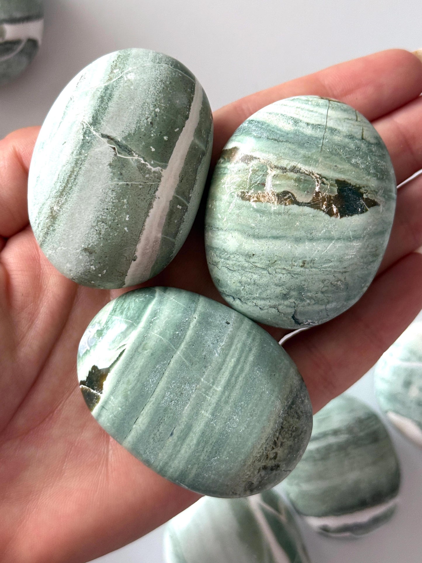 Green Sardonyx Palm Stone