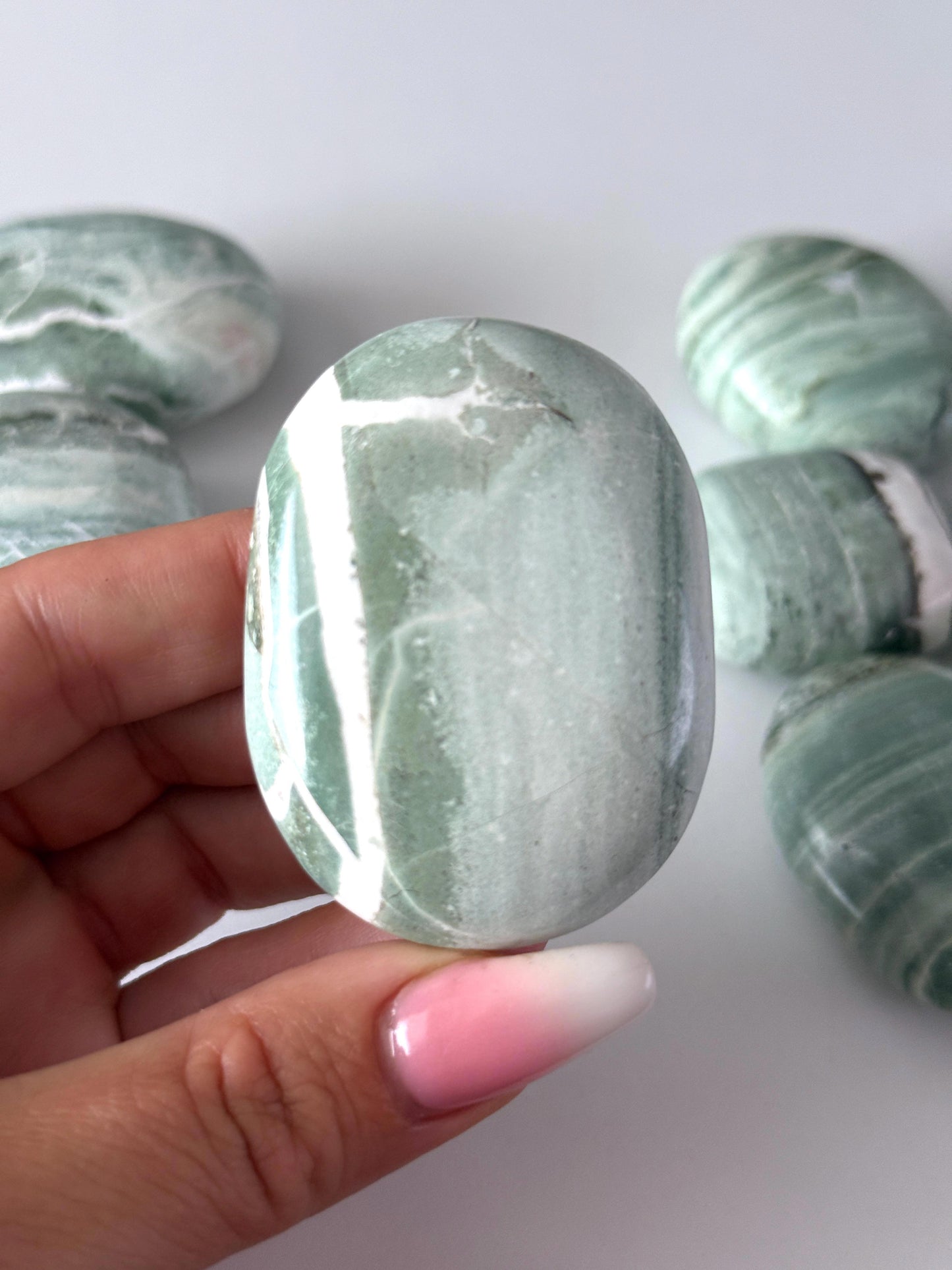 Green Sardonyx Palm Stone