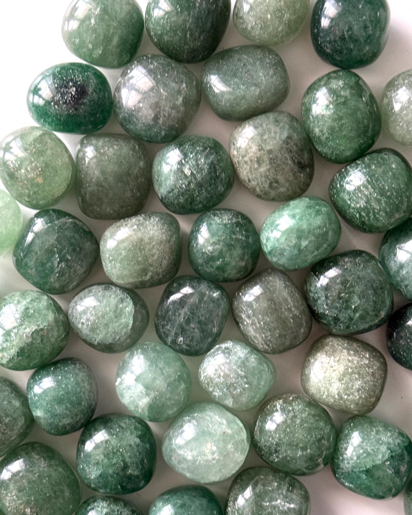 Green Strawberry Quartz Tumbled Stone
