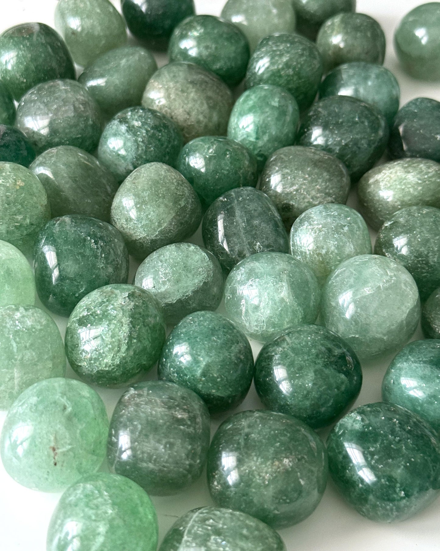 Green Strawberry Quartz Tumbled Stone