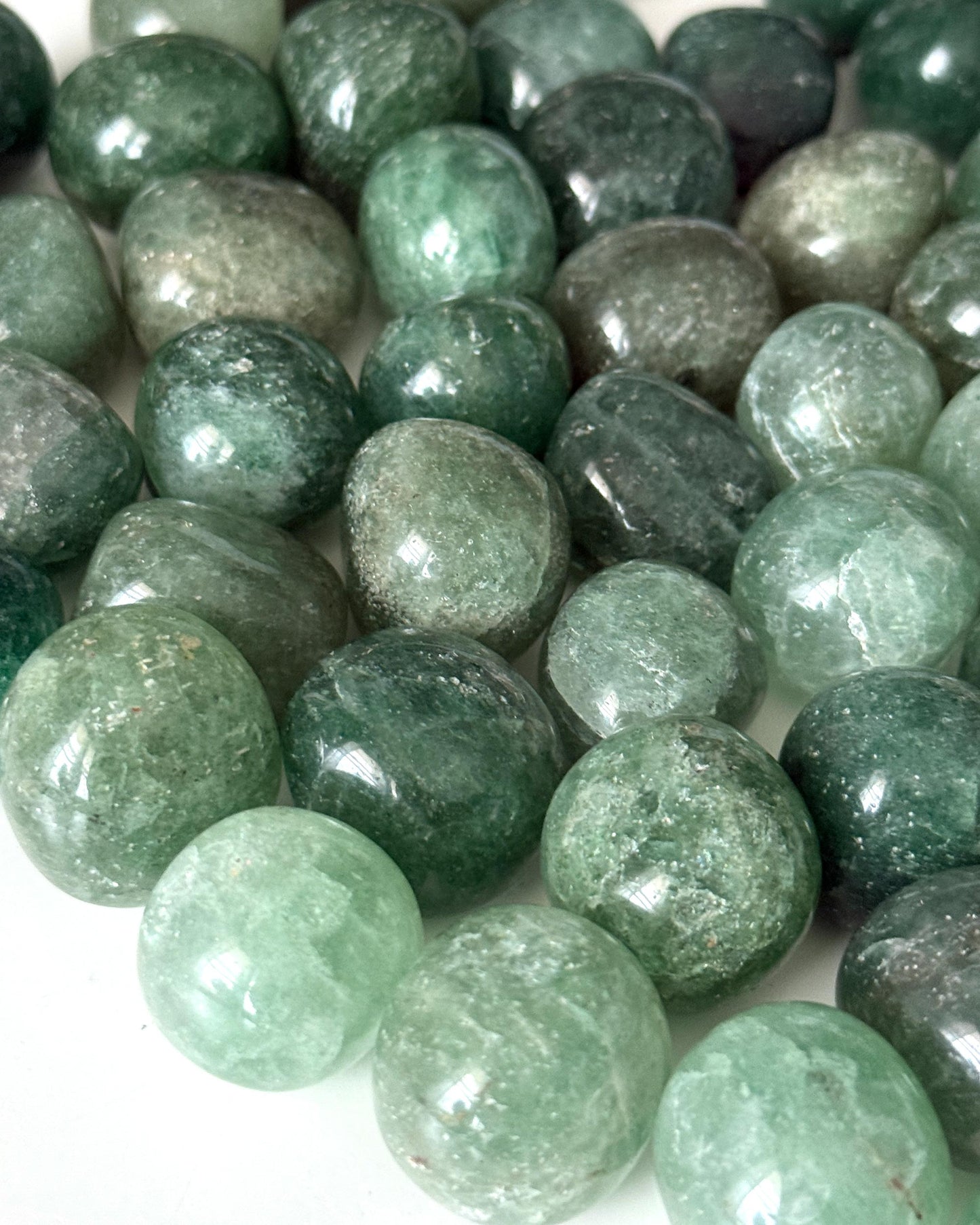 Green Strawberry Quartz Tumbled Stone
