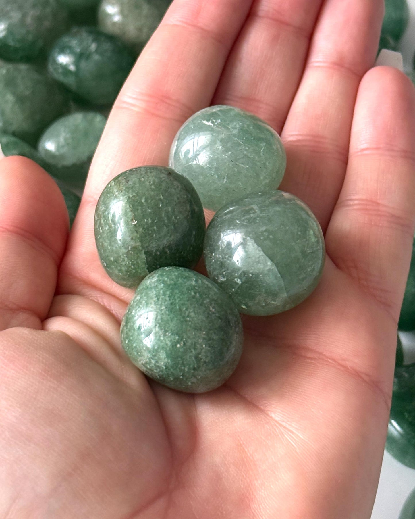 Green Strawberry Quartz Tumbled Stone