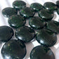 Green Goldstone Round Palm Stone