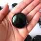 Green Goldstone Round Palm Stone